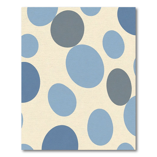 Mid Century Blue Dot Cluster Rug