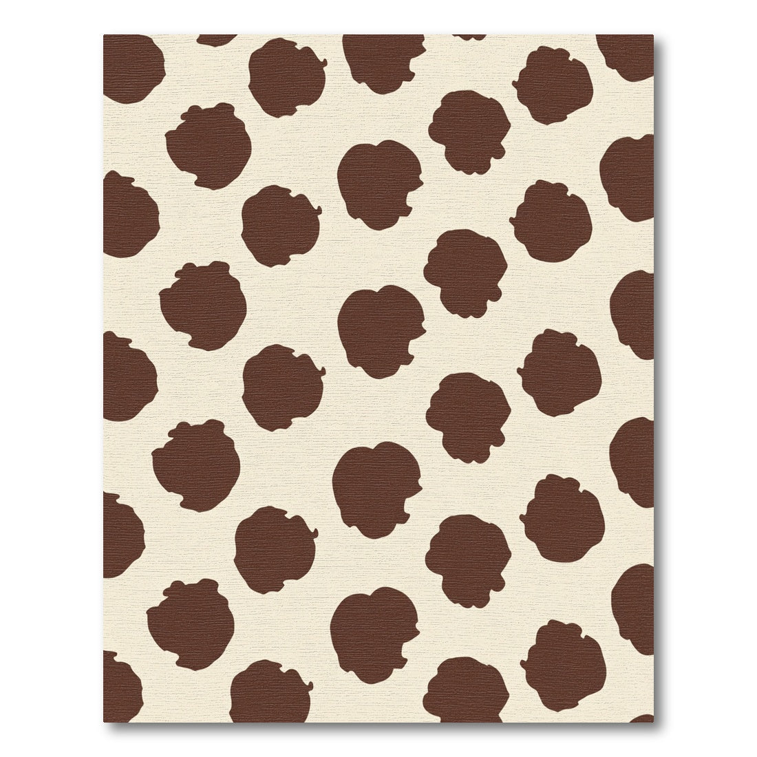 Brown Blobs Cream Background Rug