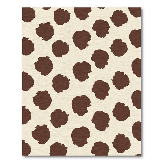 Brown Blobs Cream Background Rug