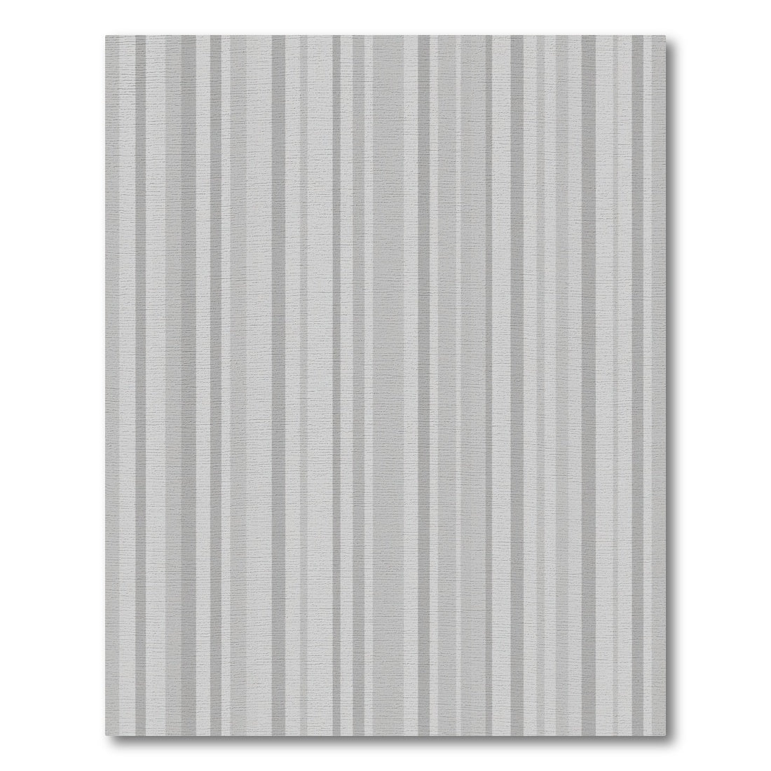 Minimalist Slate Gray Ribbed Runner Rug