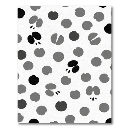 Monochrome Polka Dots Animal Footprints Rug