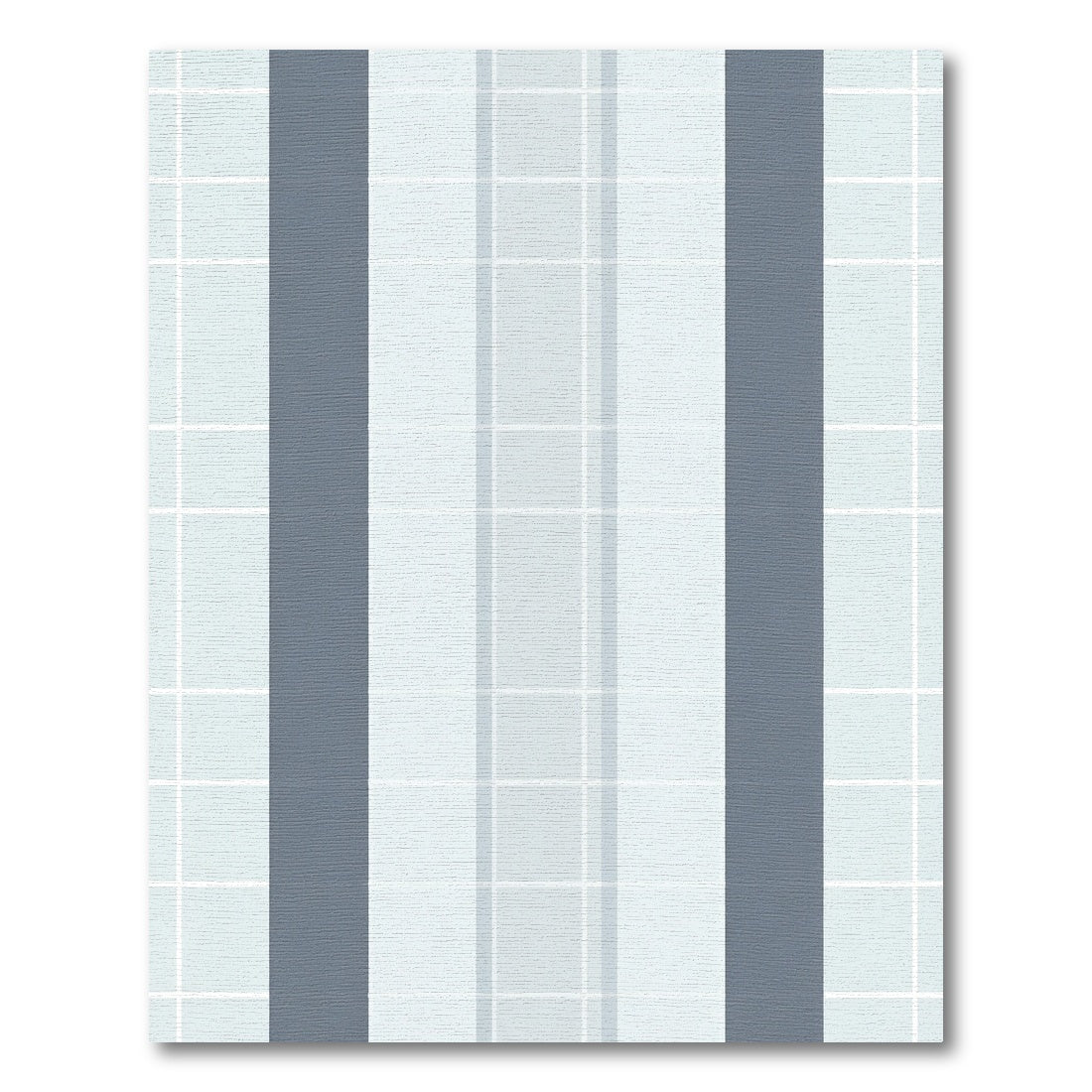 Subtle Gray Vertical Stripe Grid Rug