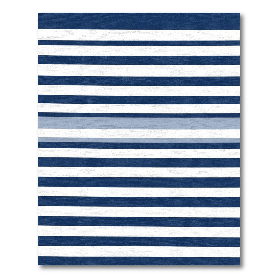 Classic Blue And White Horizontal Stripes Rug