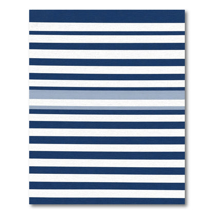 Classic Blue And White Horizontal Stripes Rug