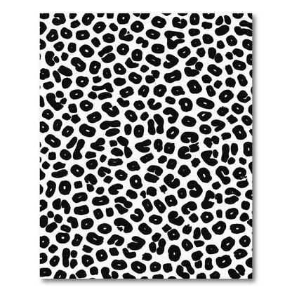 Chic Black White Leopard Spots Rug