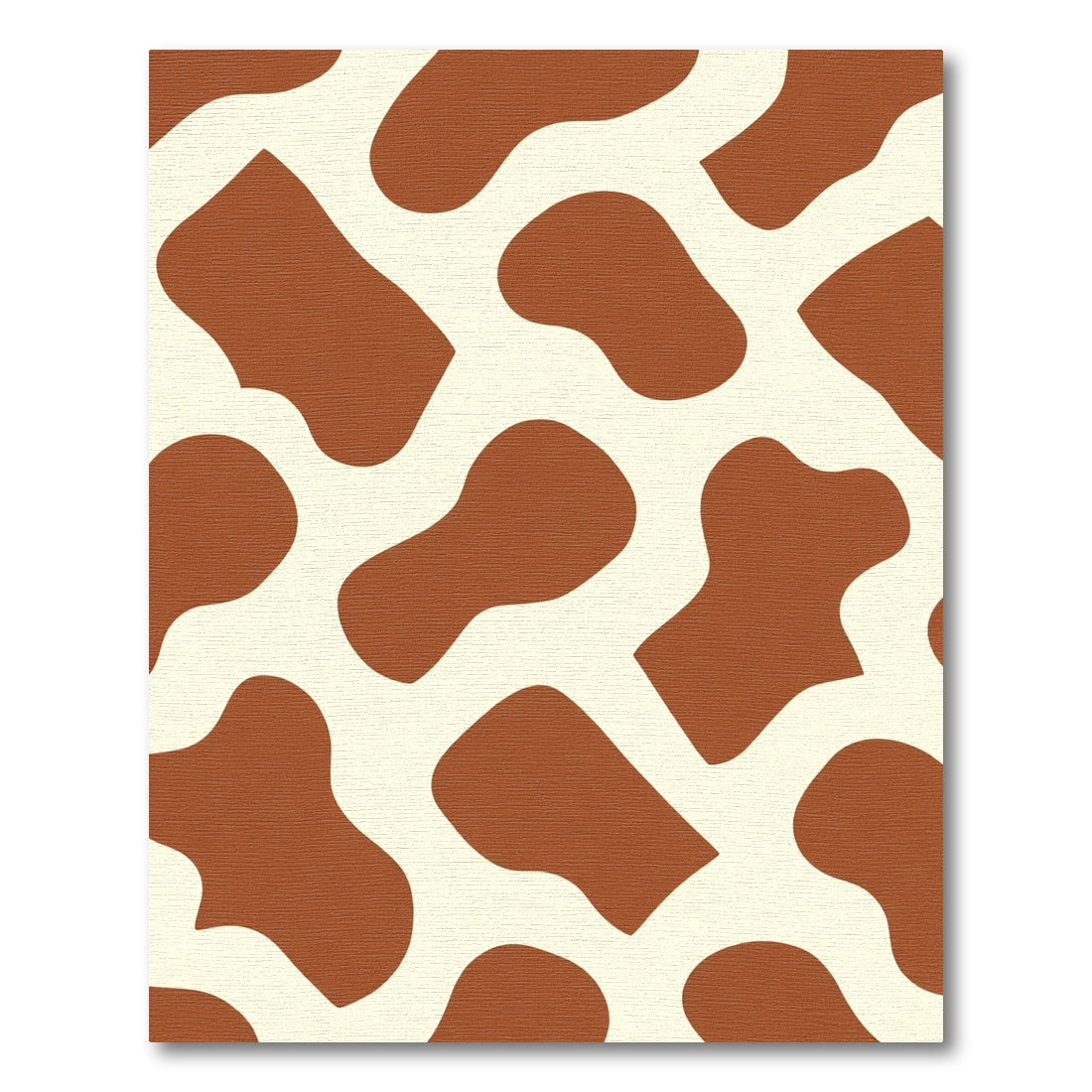 Terracotta Brown Animal Spots Rug