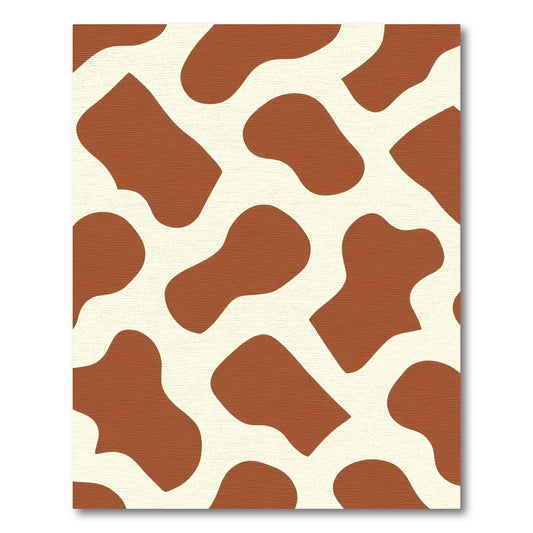 Terracotta Brown Animal Spots Rug