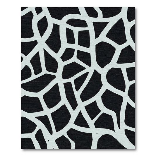 Pale Blue Abstract Irregular Lines Rug