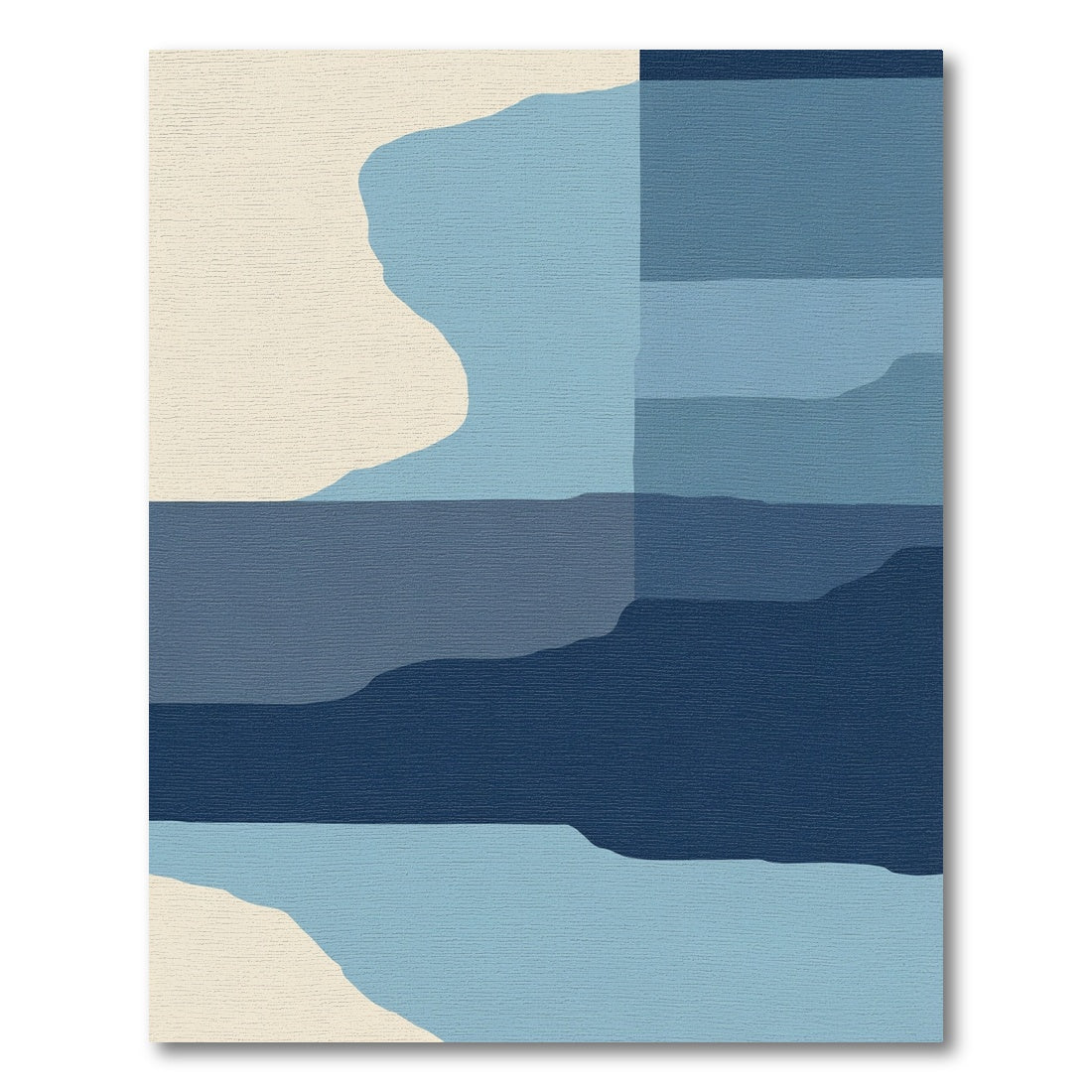 Coastal Blue Layered Landscape Rug