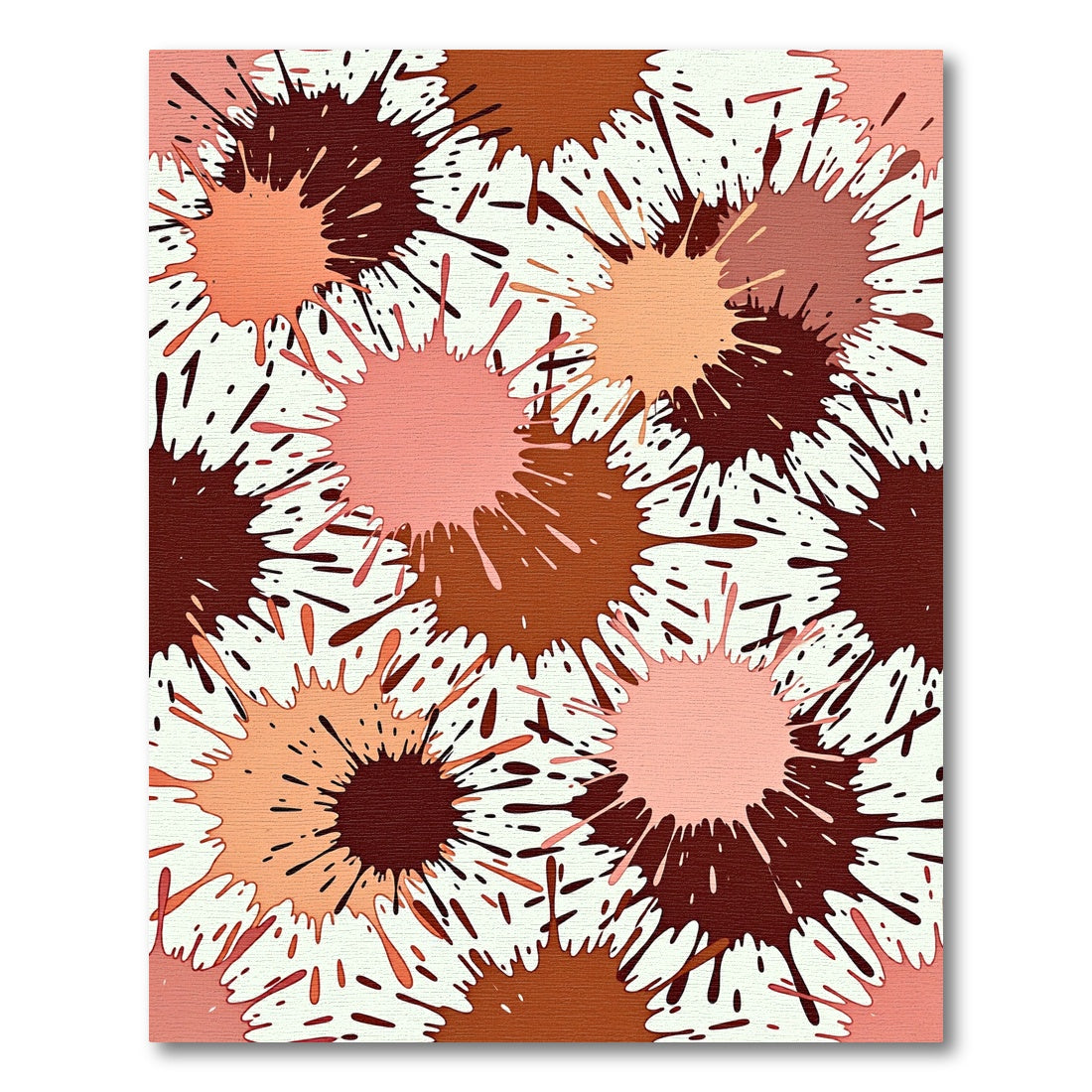 Chocolate Splash Radial Arrangement Rug