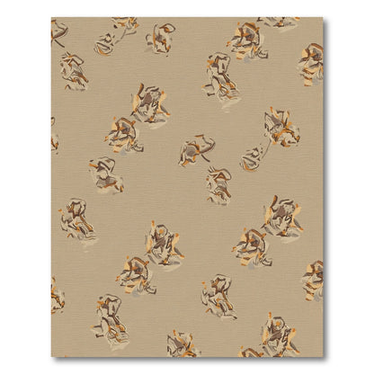 Tan Abstract Scattered Forms Rug