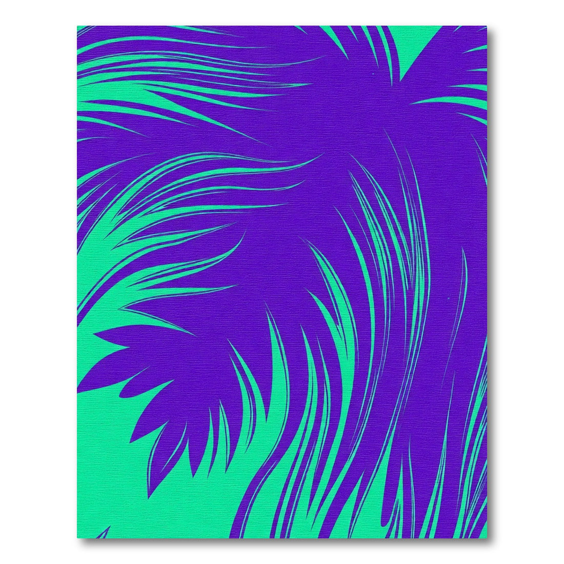 Vibrant Purple Green Abstract Swirl Rug