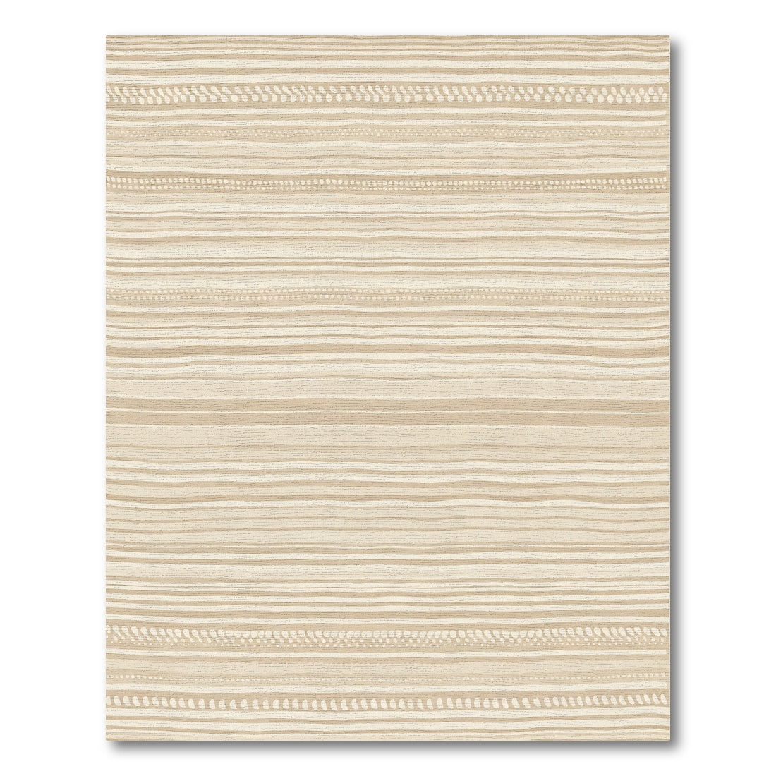 Earthy Boho Textured Stripe Rug