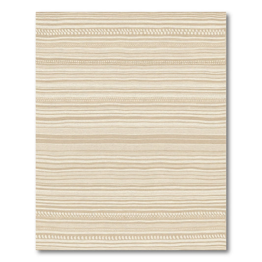 Earthy Boho Textured Stripe Rug