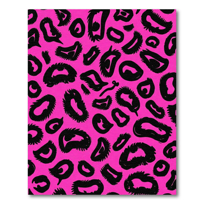 Vibrant Pink Leopard Spots Rug