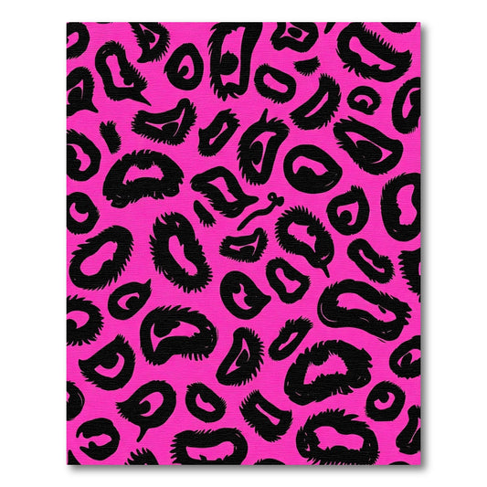 Vibrant Pink Leopard Spots Rug