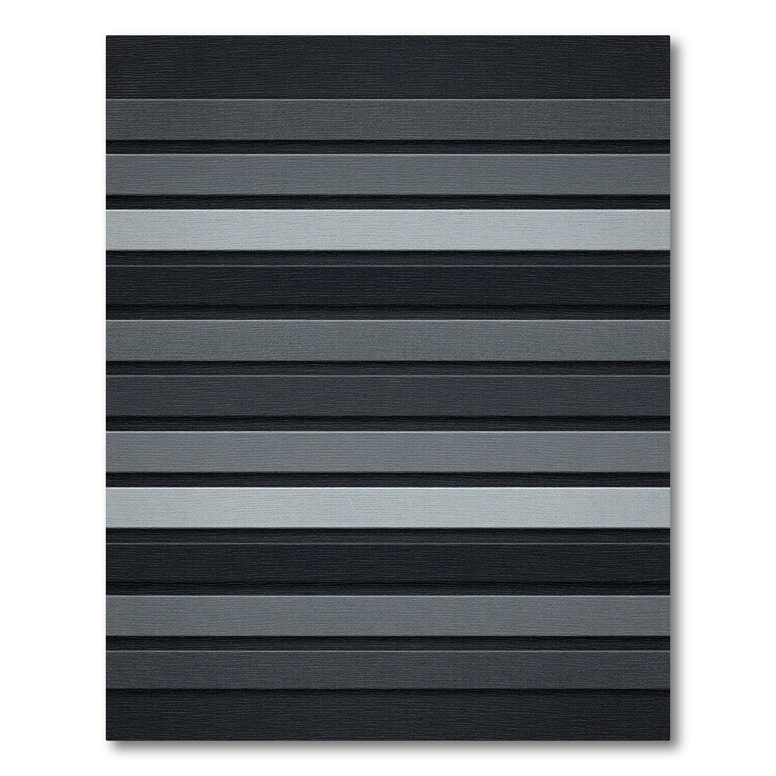 Minimalist Gray Stacked Linear Layers Rug