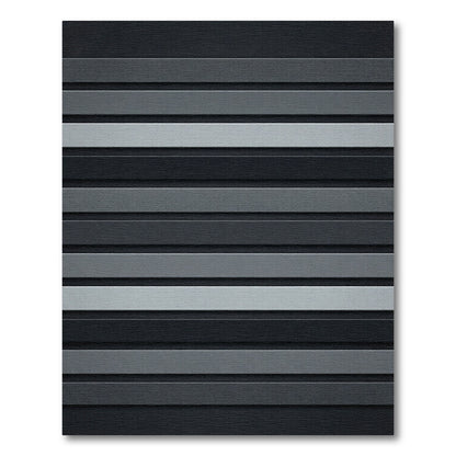Minimalist Gray Stacked Linear Layers Rug