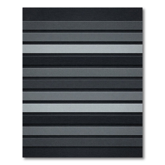 Minimalist Gray Stacked Linear Layers Rug