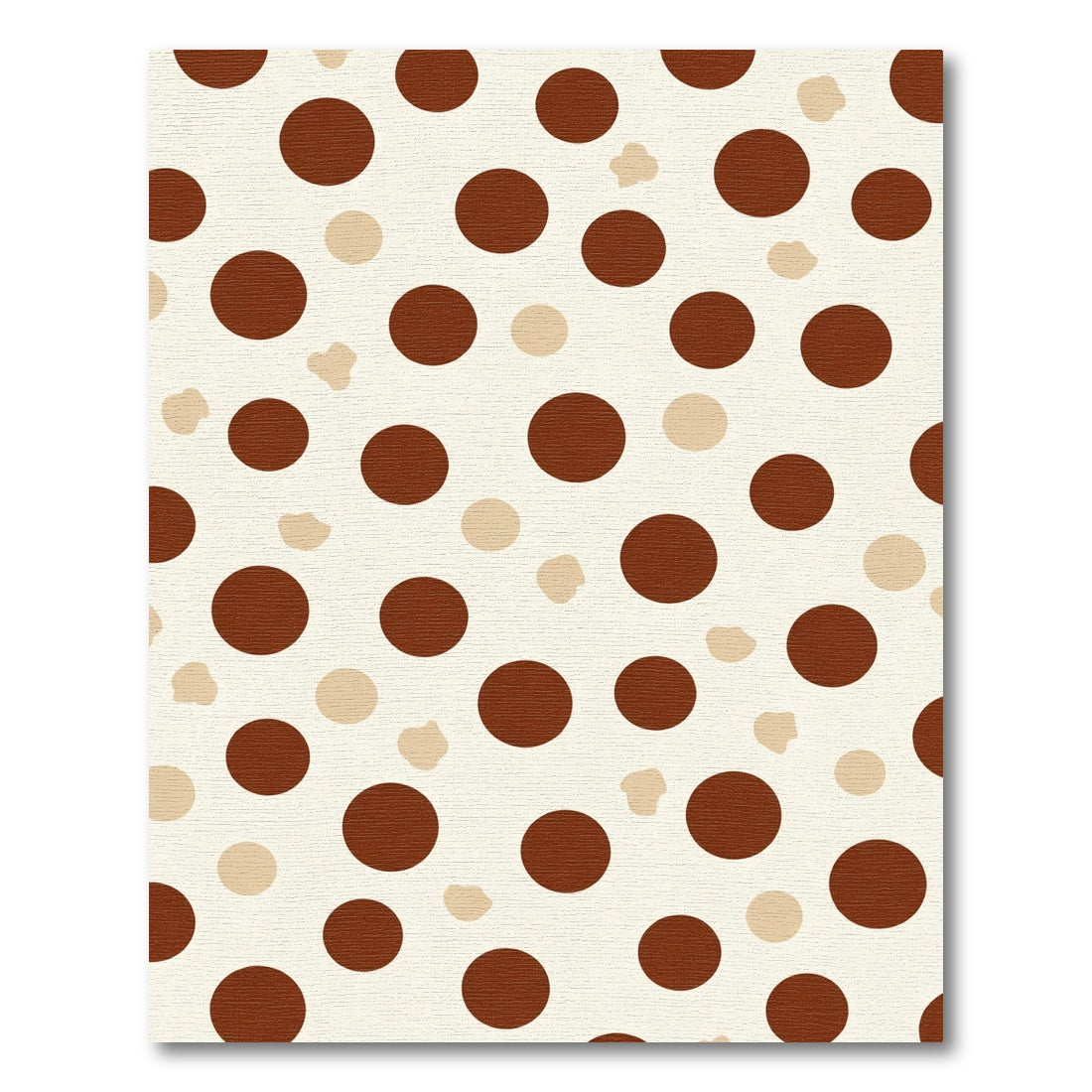 Brown Cream Polka Dot Overlay Rug