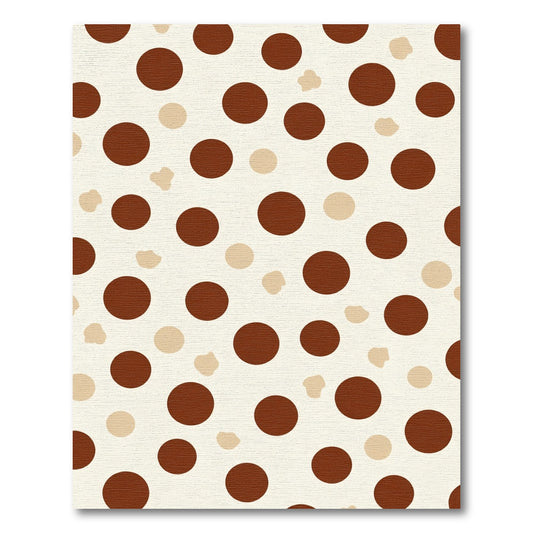 Brown Cream Polka Dot Overlay Rug