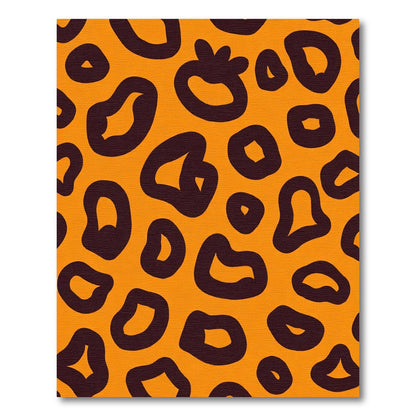 Vibrant Orange And Brown Spots Rug