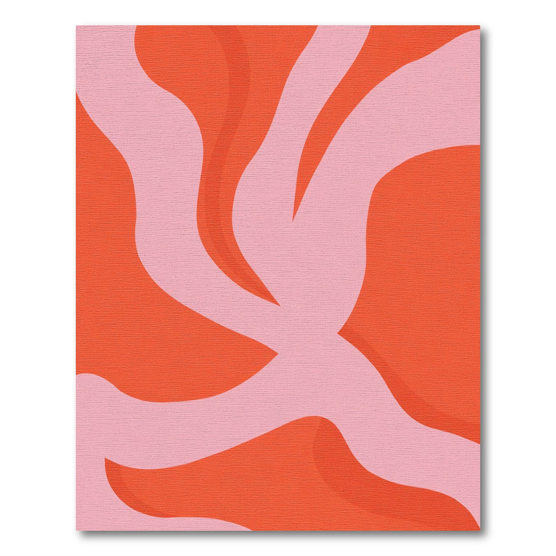 Orange Pink Swirl Flow Rug