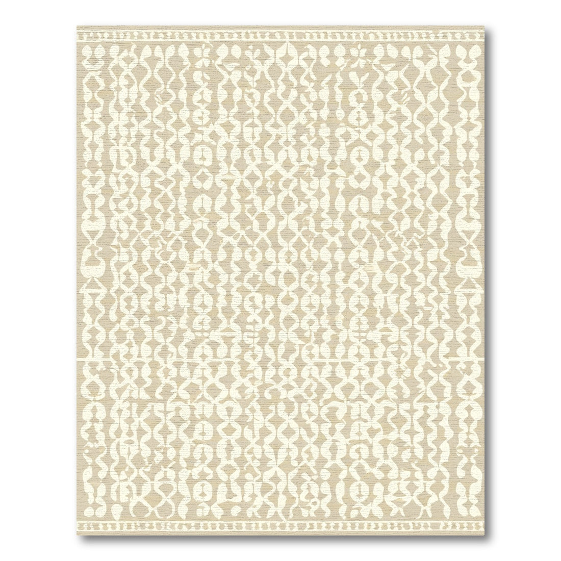 Cream Beige Organic Lattice Rug