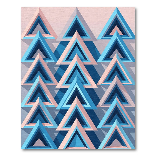 Layered Triangle Geometric Composition Rug