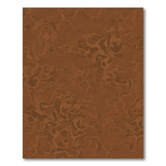 Rich Brown Abstract Organic Texture Rug