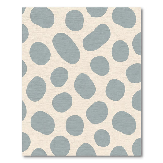 Neutral Gray Blob Organic Composition Rug