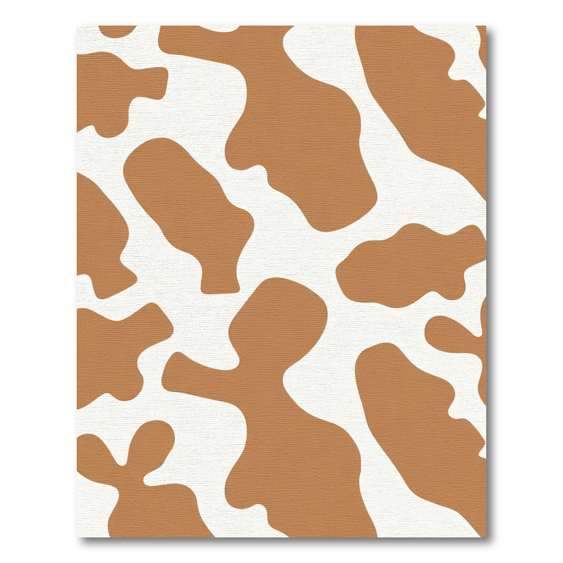 Brown White Abstract Blob Rug