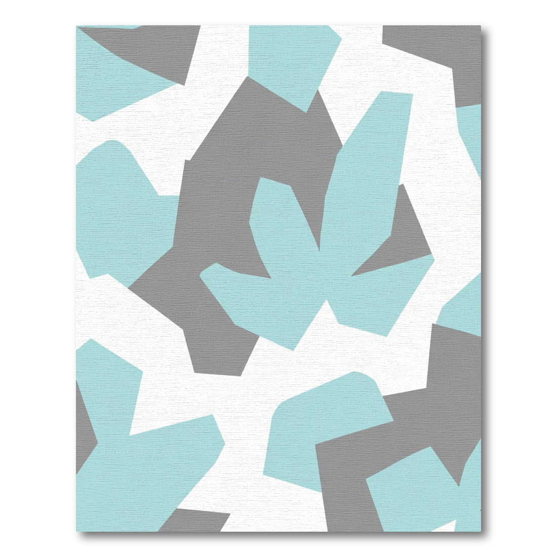 Abstract Geometric Aqua Gray Rug