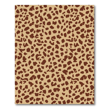 Brown Tan Animal Print Spots Rug