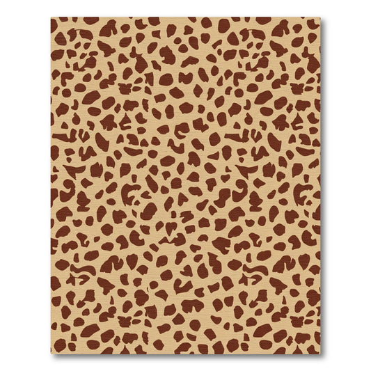 Brown Tan Animal Print Spots Rug