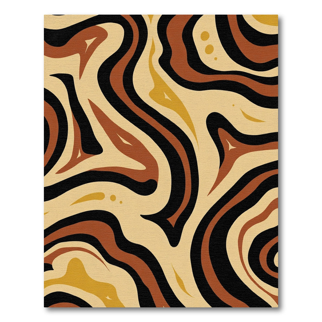 Abstract Swirls Earthy Tones Rug