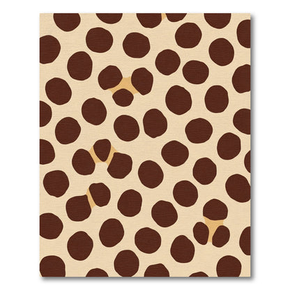 Brown Polka Dot Animal Skin Rug