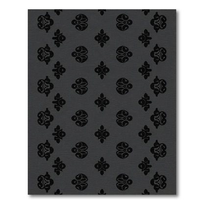 Charcoal Gray Ornate Medallion Rug