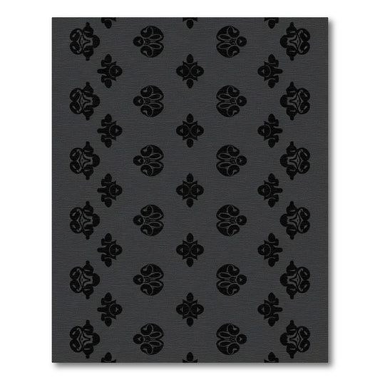 Charcoal Gray Ornate Medallion Rug