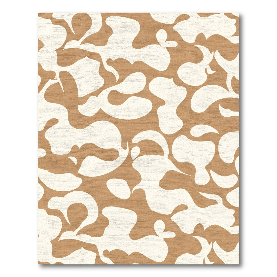 Cream and Tan Organic Flow Rug