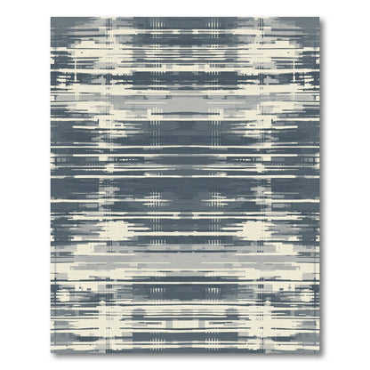 Distorted Striped Monochrome Abstract Rug
