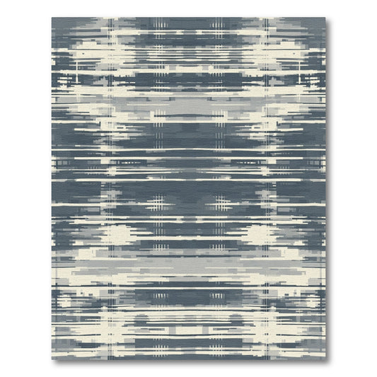 Distorted Striped Monochrome Abstract Rug