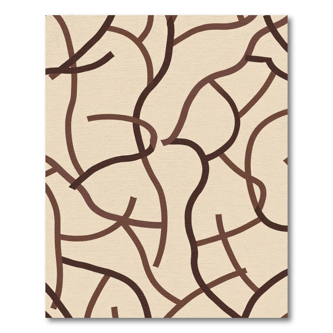 Earthy Abstract Intertwined Lines Rug