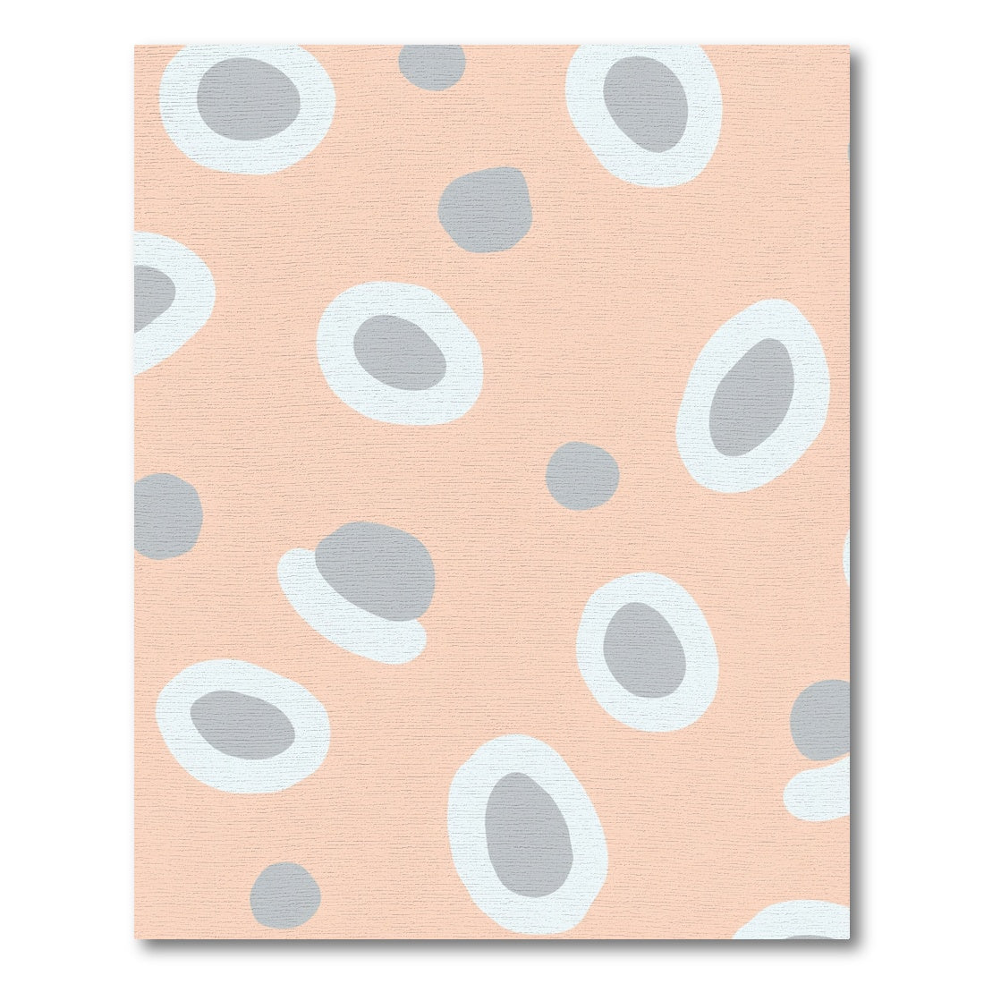 Peach Abstract Oval Blob Rug