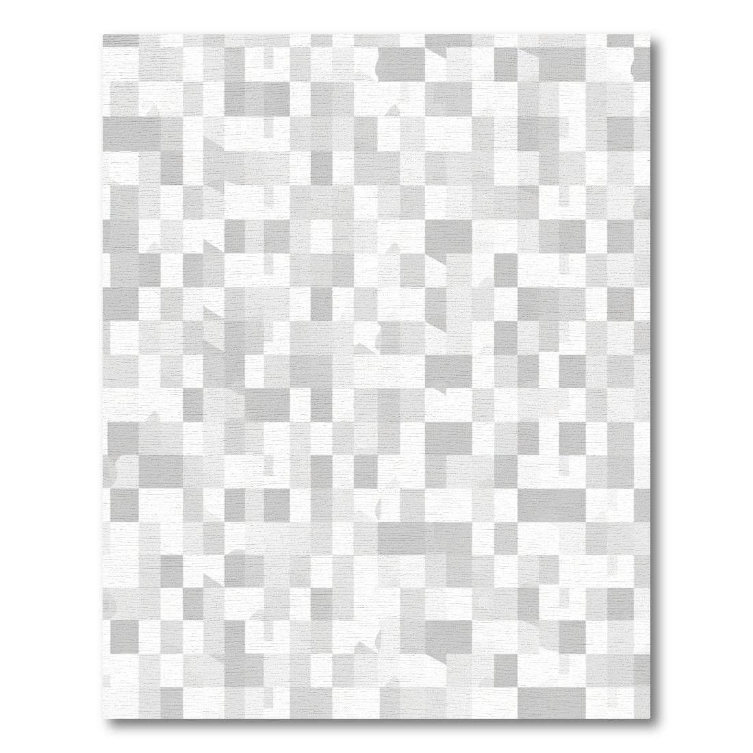 Monochromatic Pixelated Checkered Art Rug