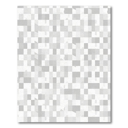 Monochromatic Pixelated Checkered Art Rug
