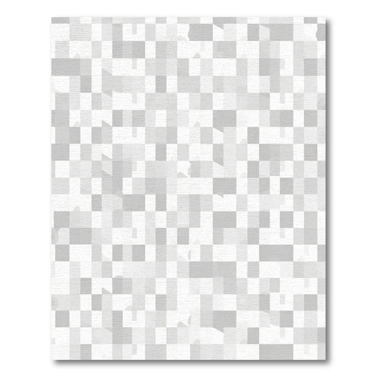 Monochromatic Pixelated Checkered Art Rug