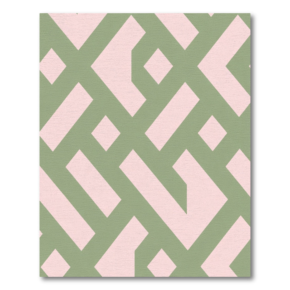 Pale Pink Abstract Geometric Lines Rug