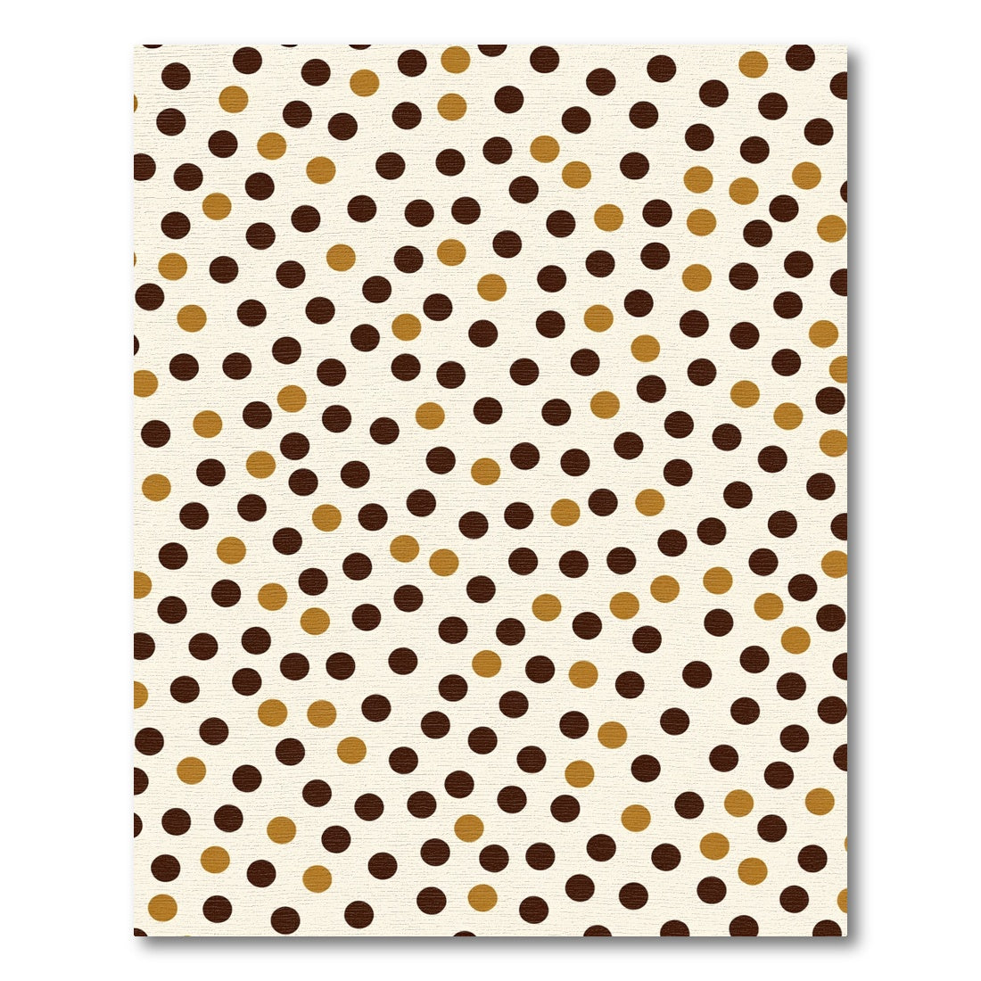 Brown Gold Polka Dot Scatter Rug
