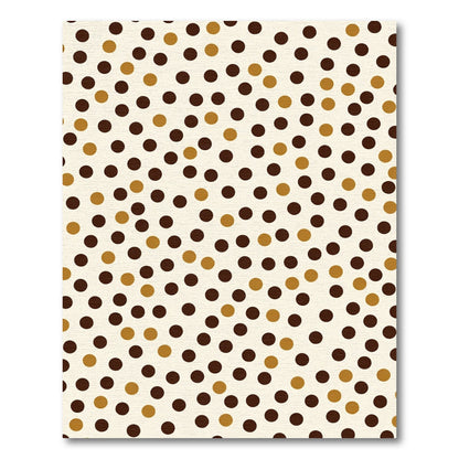 Brown Gold Polka Dot Scatter Rug